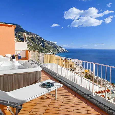 Bluevista Dreamscape -terrace Jacuzzi/hot Tub 別荘 ポジターノ